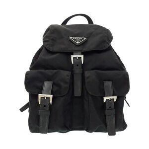 PRADA Two Pocket Tessuto Backpack Rucksack Daybag Black